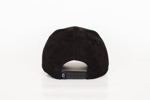 Baseball cap Black/White Suede